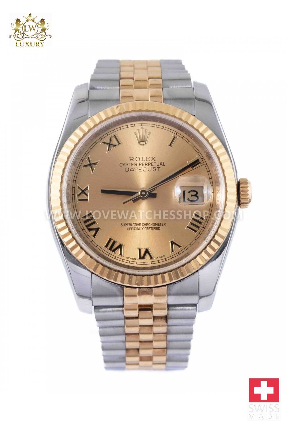 Rolex Datejust 116233 36MM Champagne Dial With Two Tone Jubilee Bracelet