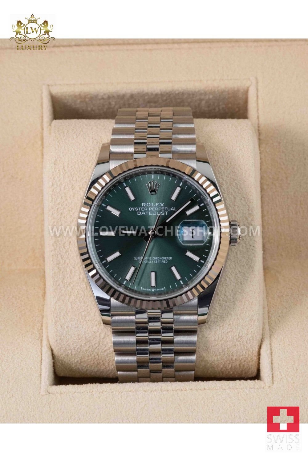 Rolex Datejust 36mm Reference 126234 Mint Green Dia