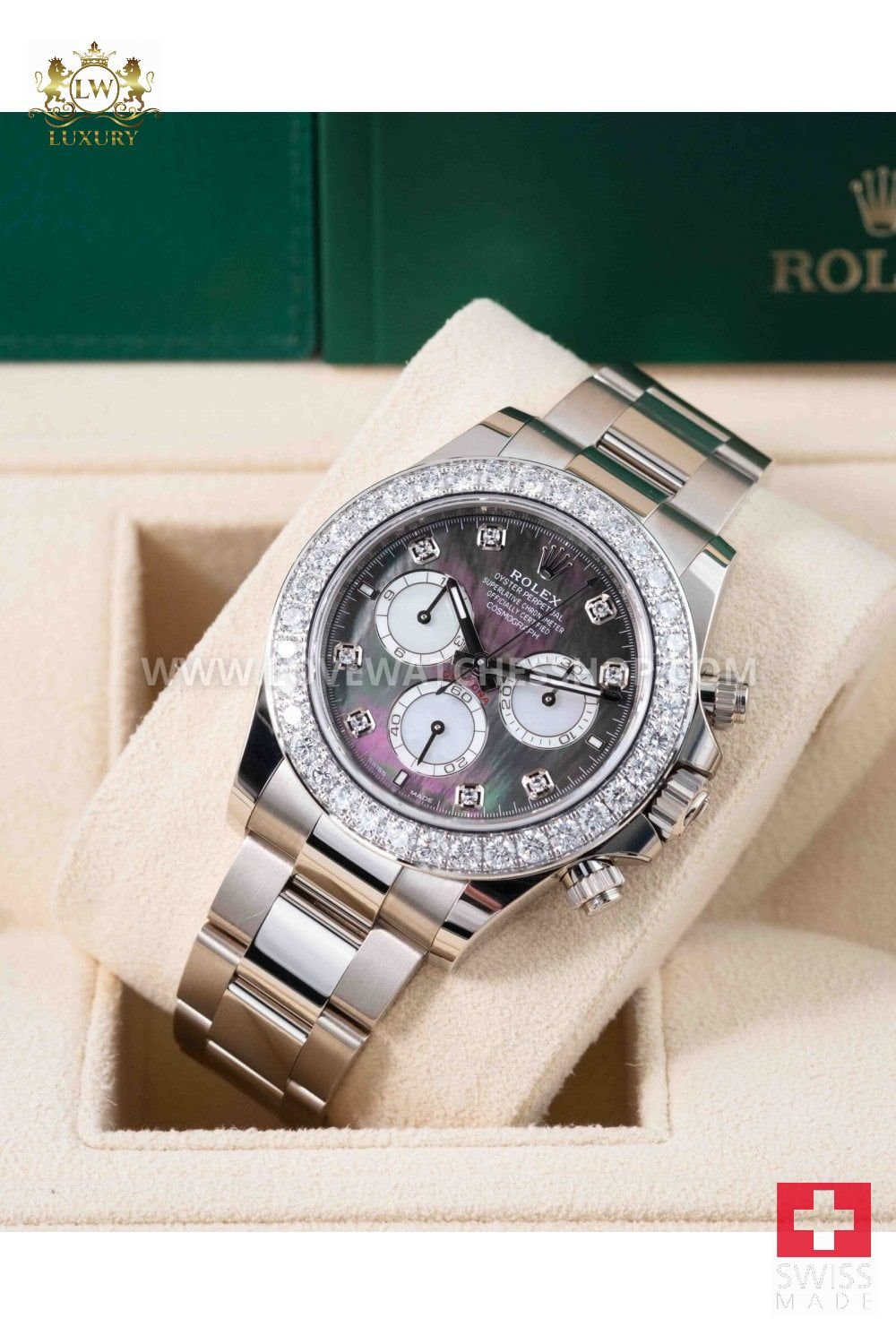 Rolex Daytona 40mm Factory Dark MOP Steel Dial Ref# 126579RBR