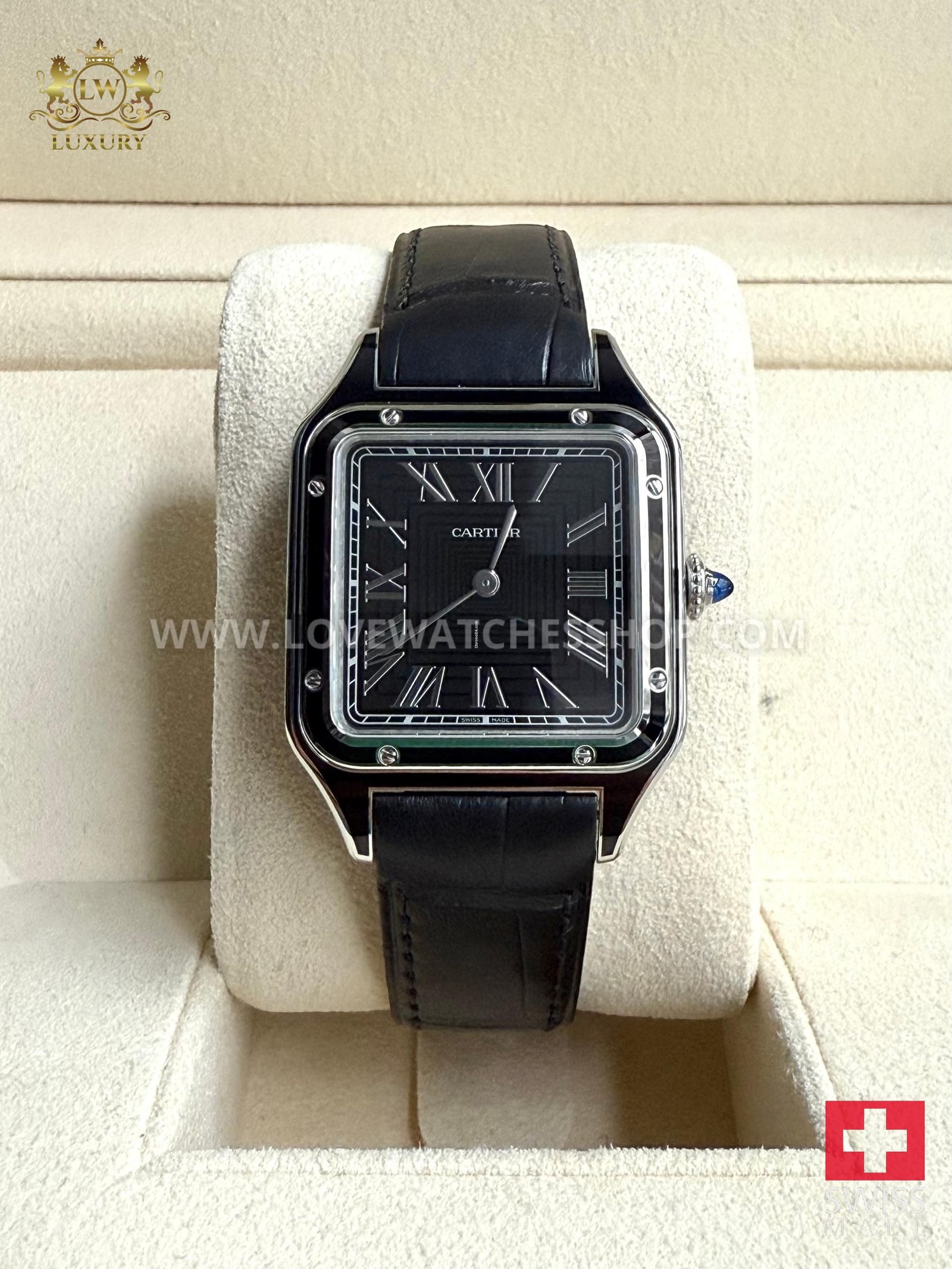 Cartier Santos Dumont Black Lacquer 2/2025 Unworn/Ungetragen Lc AT